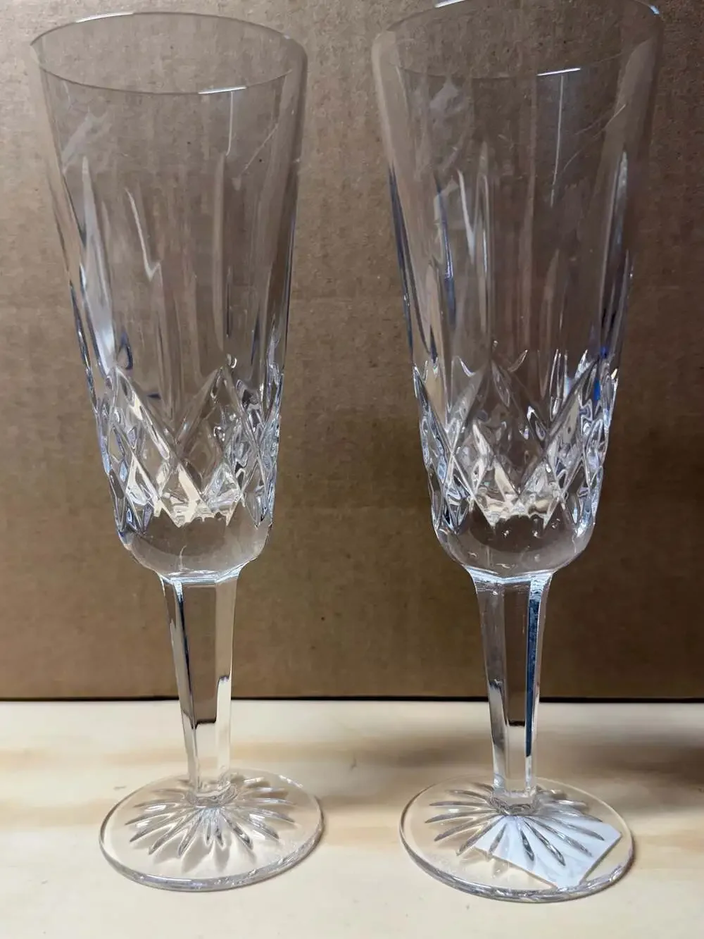 Waterford Lismore Crystal Champagne Flute Set of 2
